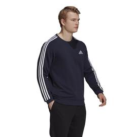 Sudadera Adidas Essentials 3 Stripes Azul