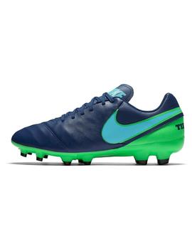 Bota Fútbol NIKE TIEMPO GENIO II LEATHER Azul