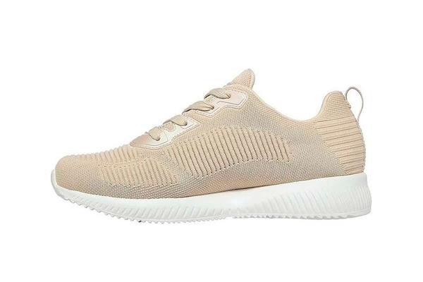 Zapatilla Mujer Skechers Bobs Squad Beige