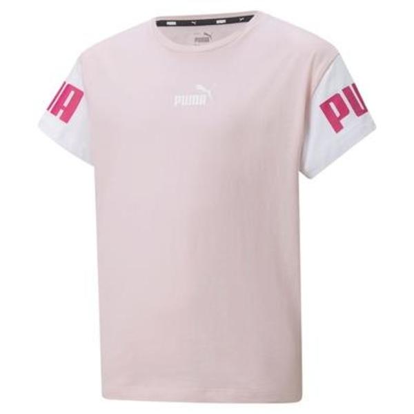 Limpia el cuarto corto Canoa Camiseta Niña Puma POWERR COLOR BLOCK rosa