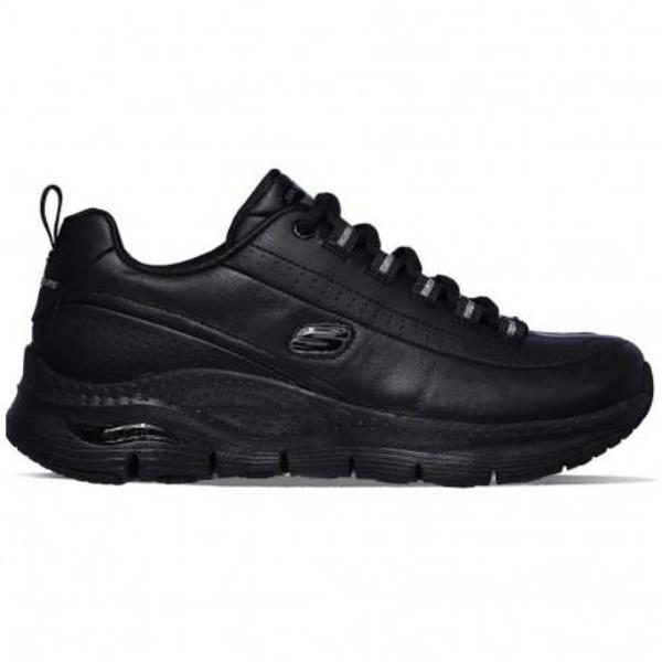 Zapatos skechers mujer clearance piel negro