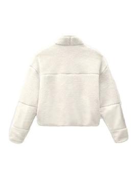 Chaqueta  Crop Mujer  Borreguillo Dickies Red Chute Beige