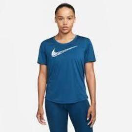 Camiseta Mujer Nike SWOOSH RUN SS TOP AZUL