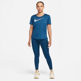 Camiseta Mujer Nike SWOOSH RUN SS TOP AZUL