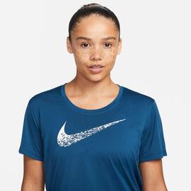 Camiseta Mujer Nike SWOOSH RUN SS TOP AZUL