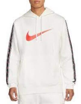 Sudadera Nike Repeat Fleece Beige Rojo