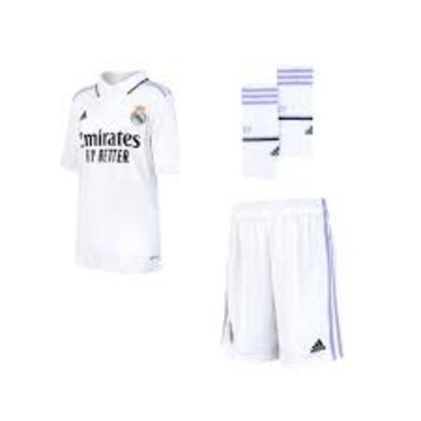 Decaer Boda Imperio CONJUNTO PRIMERA EQUIPACIÓN REAL MADRID 22/23 niños