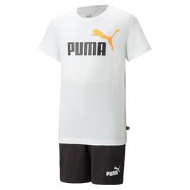 Conjunto Niño Puma SHORT JERSEY BLANCO