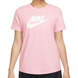 Camiseta Mujer Nike Essential Icon Futura Rosa