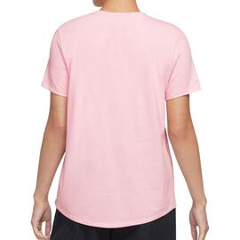 Camiseta Mujer Nike Essential Icon Futura Rosa