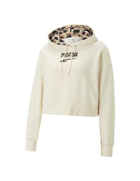 sudadera puma better essentials beige de mujer.