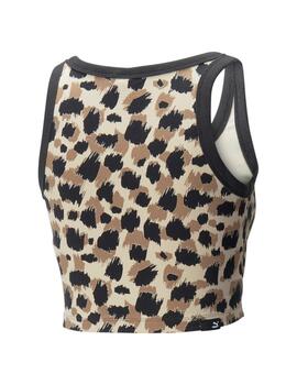 Camiseta Puma Crop Top Mujer Leopardo