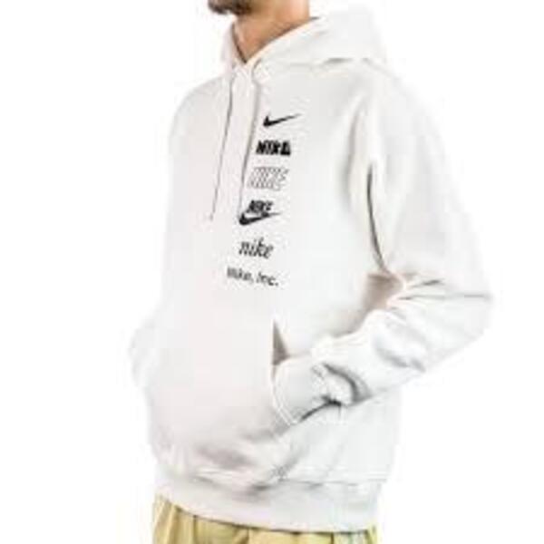 SUDADERA NIKE CLUB FLEECE+ BLANCA