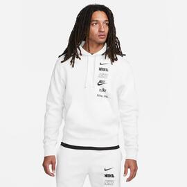 SUDADERA NIKE CLUB FLEECE+ BLANCA