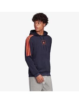 hoja Moral digestión Sudadera Adidas 3S Tape Azul