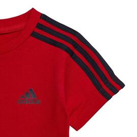 Conjunto Infantil ADIDAS 3 stripes Rojo