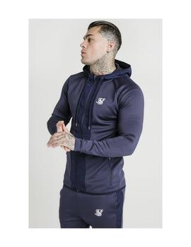 Chaqueta SikSilk Creased Nylon Zip Marino