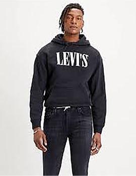 Sudadera Levi's Relaxed Graphic Serif Gris