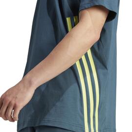 Camiseta Adidas M FI 3 STRIPES Verde