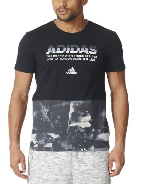 Camiseta adidas blanca online y negra