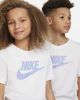 Camiseta Unisex niños  nIKE sportsWear club Blanco