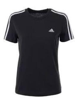 Camiseta Mujer Adidas 3 stripes Negro