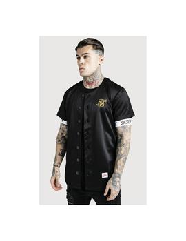 Camiseta Siksilk Baseball Jersey  Negro