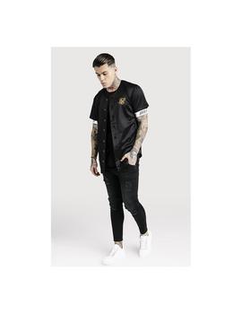 Camiseta Siksilk Baseball Jersey  Negro