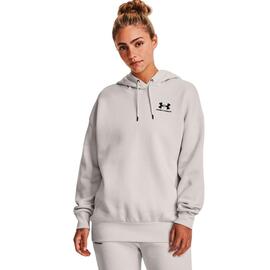 Sudadera UNISEX  UAESSENTIAL FLEECE SCRIPT BLANCA