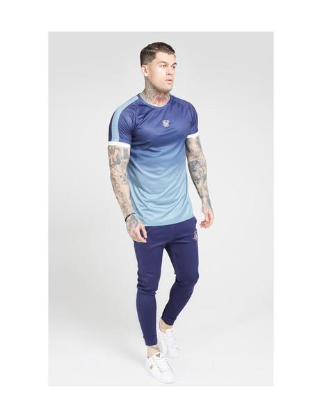 Armonía Testificar Hacia Camiseta SikSilk Raglan Fade Straigh Azul