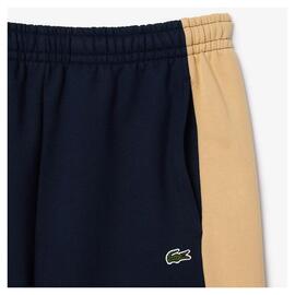 Pantalón corto Lacoste Jogger estampado color block Navy