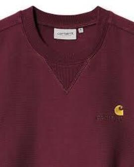Sudadera  Carhartt American Script  Borgoña
