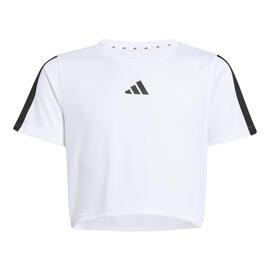 Conjunto adidas Train Essentials 3 Stripes blanco negro niña