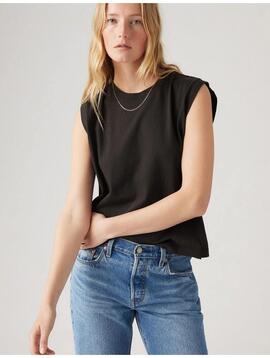 Camiseta  Mujer  Levis Tank Negro