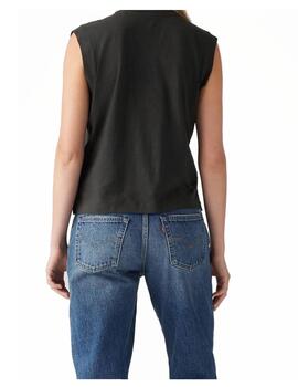 Camiseta  Mujer  Levis Graphic Boxy  Negro