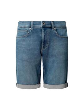 Pantalón Corto Pepe Jeans Slim Gymdigo Hombre Azul