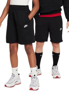 Bermuda Junior  Nike Club Fleece Negro