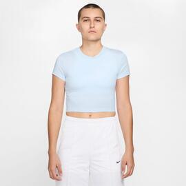 Camiseta Corta  Mujer  Nike Sportswear Chill Knit  Celeste