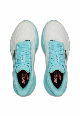 Zapatilla Runing Mujer  Brooks Launch 11 Blanco Celeste