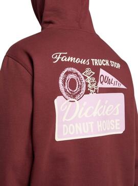 Sudadera Capucha Dickies Donut House Burdeos