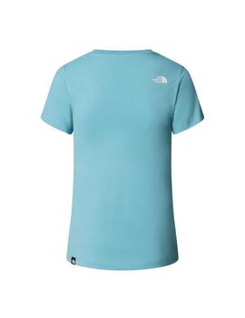 Camiseta North Face Simple Dome Slim Mujer CelesteBco