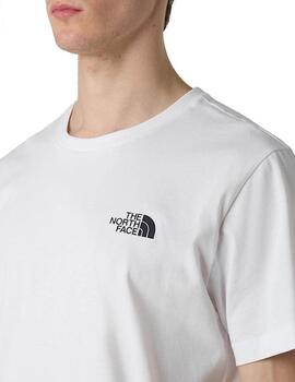 Camiseta North Face Logo Vertical Hombre Blanco