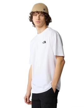 Camiseta North Face Simple Dome Oversize Hombre Blanco