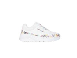 Zapatilla Adolescente  Skechers Uno Lite Heart  Blanco