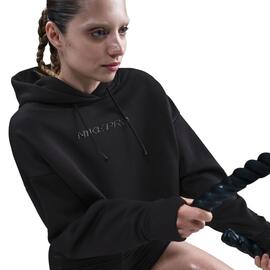 Sudadera Crop Capucha Mujer  Nike Pro  Negro