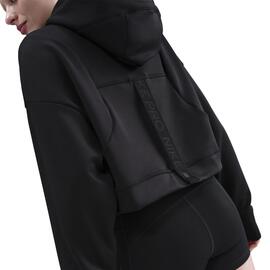 Sudadera Crop Capucha Mujer  Nike Pro  Negro
