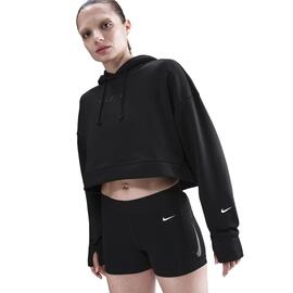 Sudadera Crop Capucha Mujer  Nike Pro  Negro