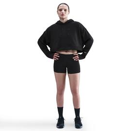 Sudadera Crop Capucha Mujer  Nike Pro  Negro