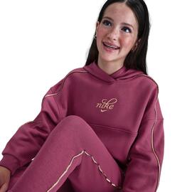 Sudadera Capucha Nike Club Flc Bxy Burdeos