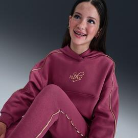 Sudadera Capucha Nike Club Flc Bxy Burdeos